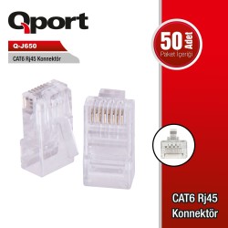 QPORT CAT6 RJ45 KONNEKTÖR...
